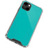 Aqua Blue Blue Solid iPhone 14 Clear Case